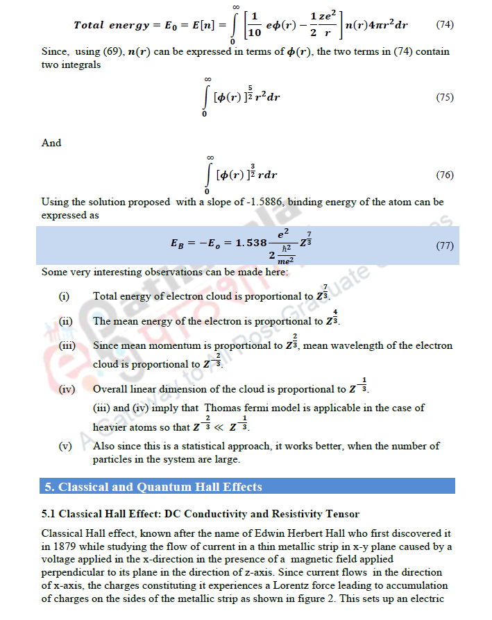 Fermi Gas Applications White Dwarf Stars Thomas Fermi Model Quantum