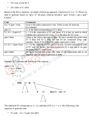 Control Flow statements and Boolean Expressions – Compiler Design