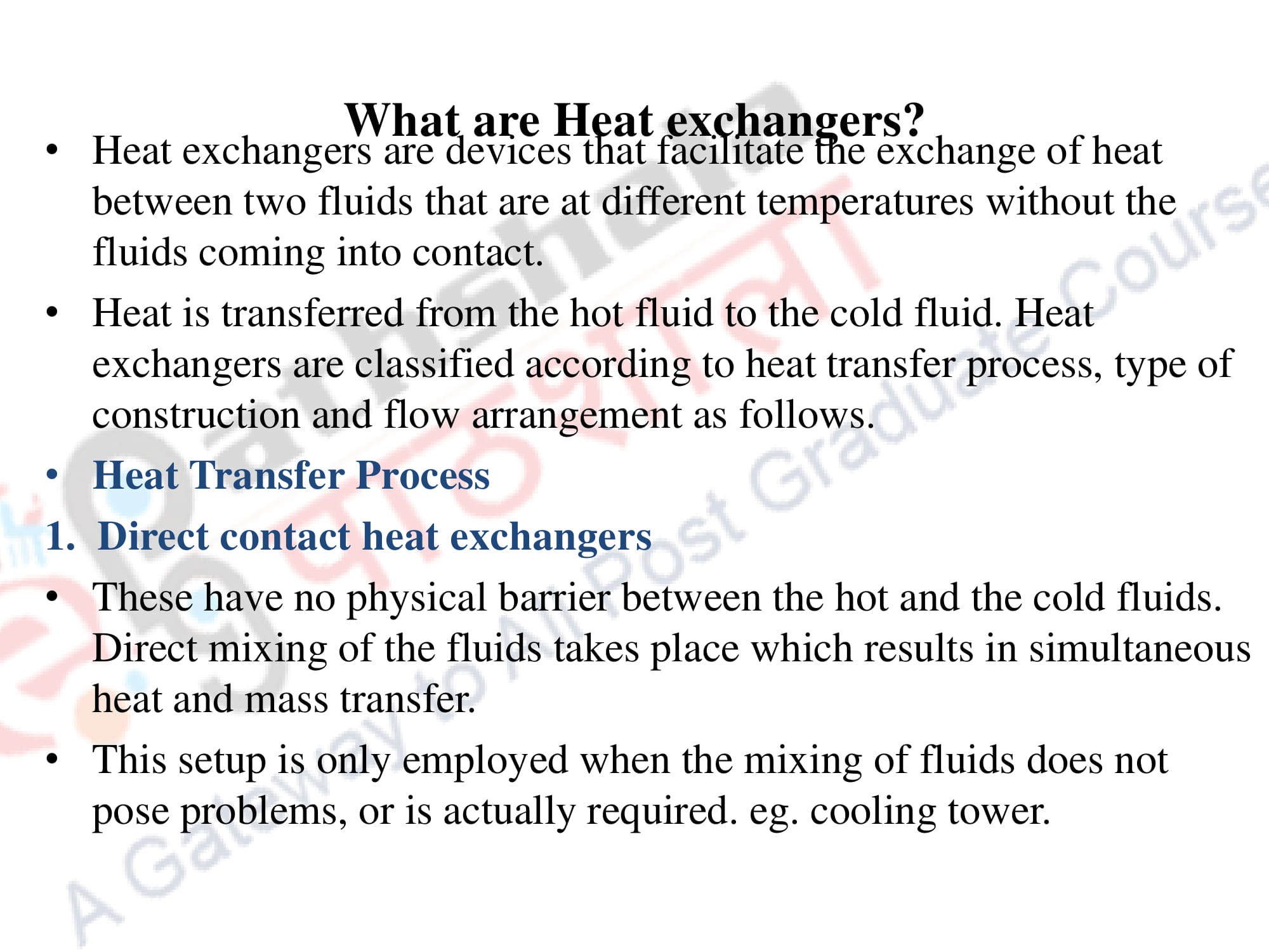 Principles of Heat Exchangers Unit Operations in Food Processing