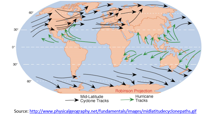 TEMPERATE CYCLONES: DEVELOPMENT, WEATHER CONDITIONS AND DISTRIBUTION ...