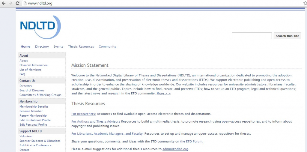 networked digital library of theses and dissertation